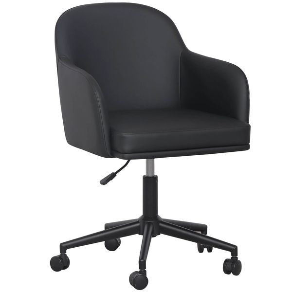 Sydney Vegan Cuir Bureau Chaise, Noir