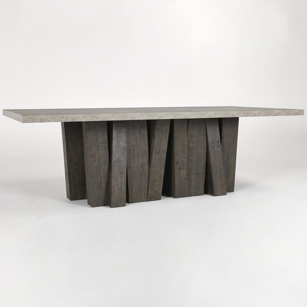 Simone 94 Table a manger, Antique Gris