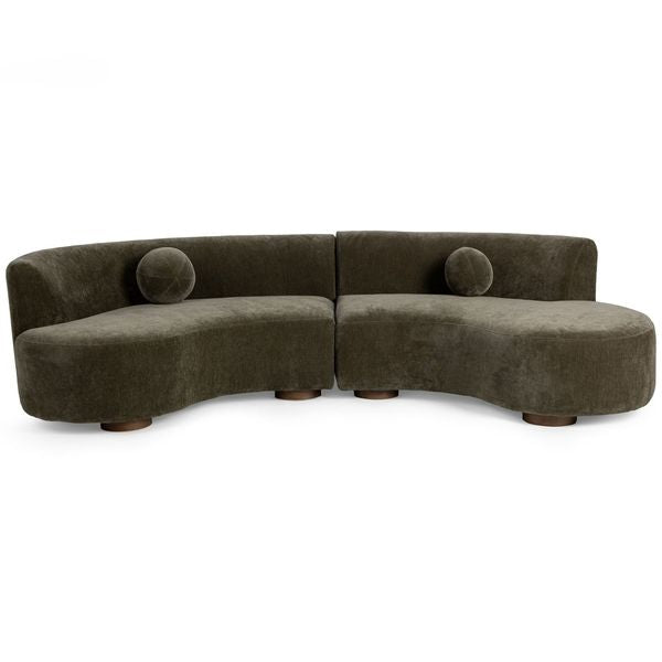 Octavia 2 Piece Sectional, Olive Moss
