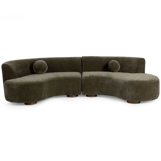 Octavia 2 Piece Sectional, Olive Moss