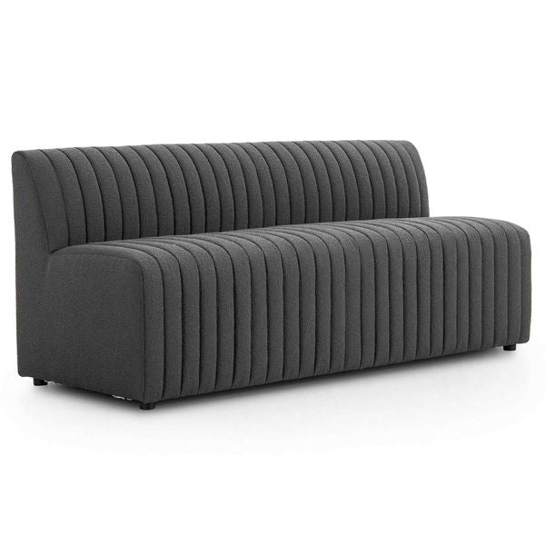 Augustine 72 Dining Bench, Boucle Charcoal