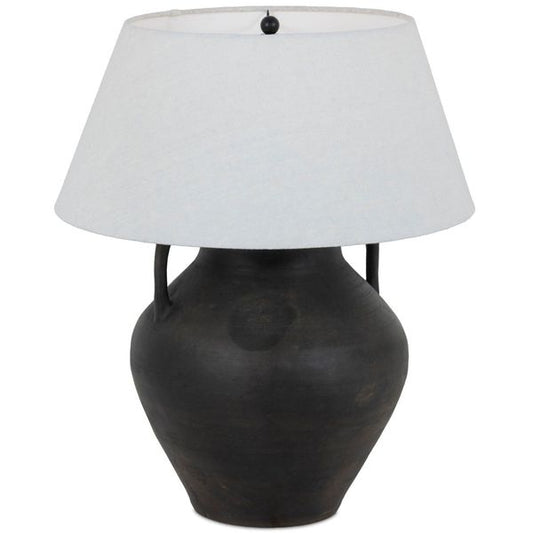 Table Atrani Lampe, Aged Noir Terracotta