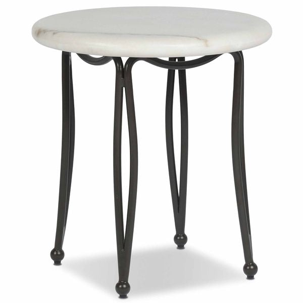 Idalia Outdoor End Table, Blanc