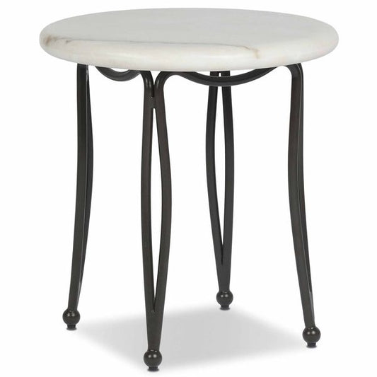 Idalia Outdoor End Table, Blanc