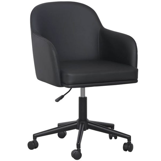 Sydney Vegan Cuir Bureau Chaise, Noir
